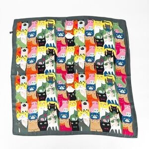 Colorful Cat Wrap Multicolor Square Scarf